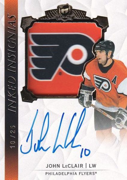 AUTO patch karta JOHN LeCLAIR 20-21 UD The CUP Inked Insignias /25